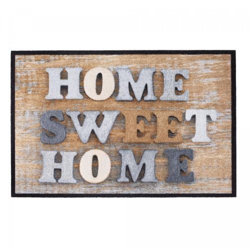 Paillasson Sweat Home Beige 40x60 Fait En Europe En Polyamide Doux Et Soyeux