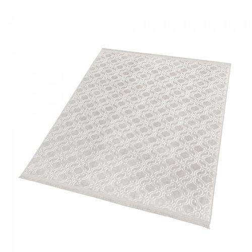 Tapis Couloir 80x280 Tissé Beige Rectangle Motif Géométrique Periu