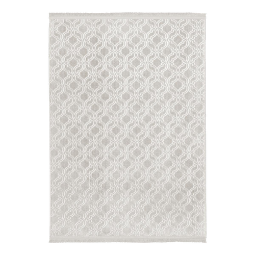 Tapis Couloir 80x280 Tissé Beige Rectangle Motif Géométrique Periu