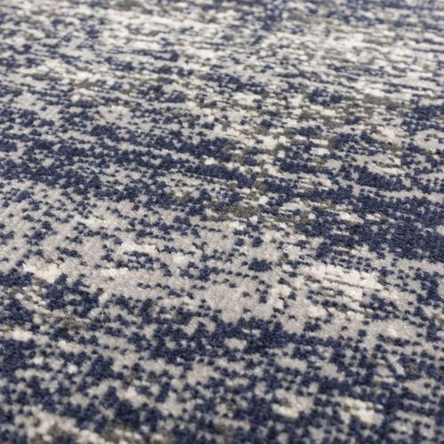 Tapis Kilim 120x170 Rectangle Tissé Bleu Et Blanc Motif Simple Clark 12