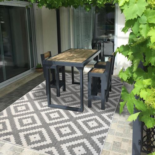 Tapis Extérieur, Kilim Reversible 160x230 Lyn2 I Reversible Gris