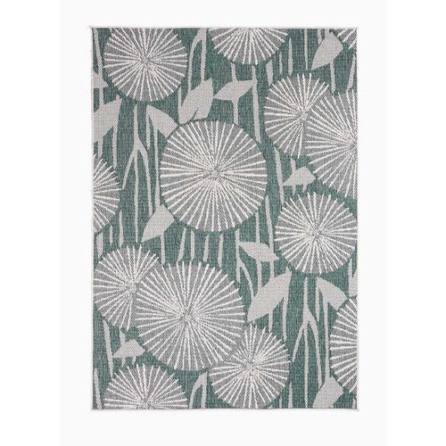 Tapis Extérieur, Kilim Reversible 200x290 Lyn2 Ax Reversible Vert Et Crème