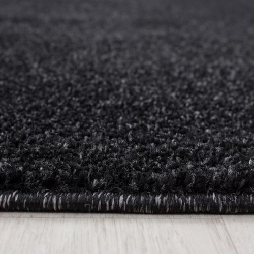 Tapis Entrée 60x100 Tissé Anthracite Rectangle Motif Uni Soula