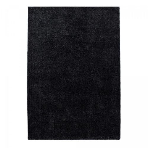 Tapis Salle à Manger 240x340 Tissé Anthracite Rectangle Motif Uni Soula