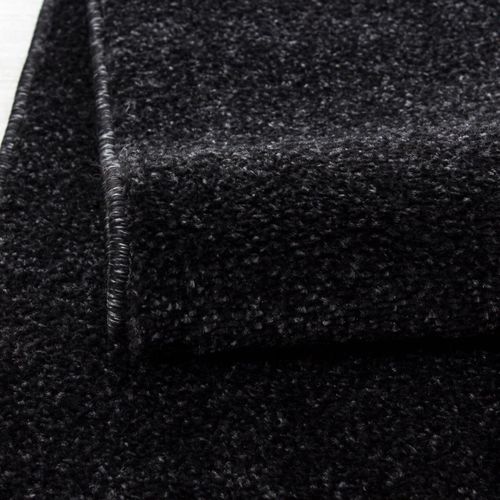 Tapis Salle à Manger 240x340 Tissé Anthracite Rectangle Motif Uni Soula