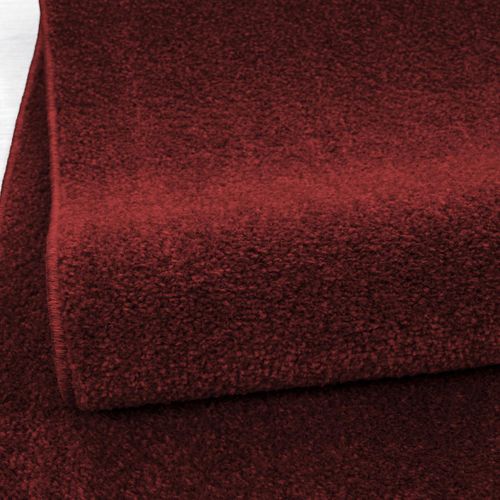 Tapis Salle à Manger 240x340 Tissé Rouge Rectangle Motif Uni Soula