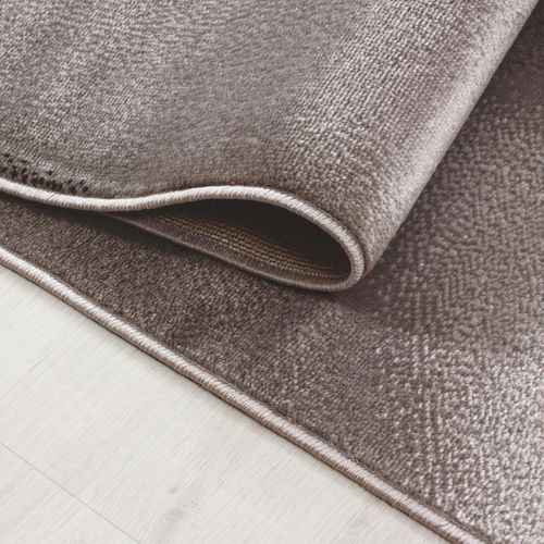 Tapis Cuisine 120x170 Tissé Marron Clair Et Marron Foncé Motif Géométrique