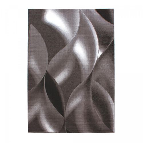 Tapis Cuisine 120x170 Tissé Marron Clair Et Marron Foncé Motif Géométrique