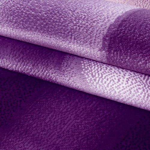 Tapis Entrée 80x150 Tissé Violet Clair Et Violet Foncé Motif Géométrique