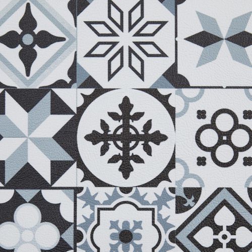 Tapis Cuisine 120x170 En Pvc Gris Et Noir Motif Floral Pvc Kit