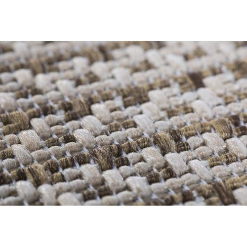 Tapis Salle à Manger 200x290 Tissé Beige Rectangle Motif Simple Grati