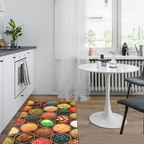 Tapis De Cuisine 50x80 Jaune Et Vert , Facile D'entretien Lyn11 Imo