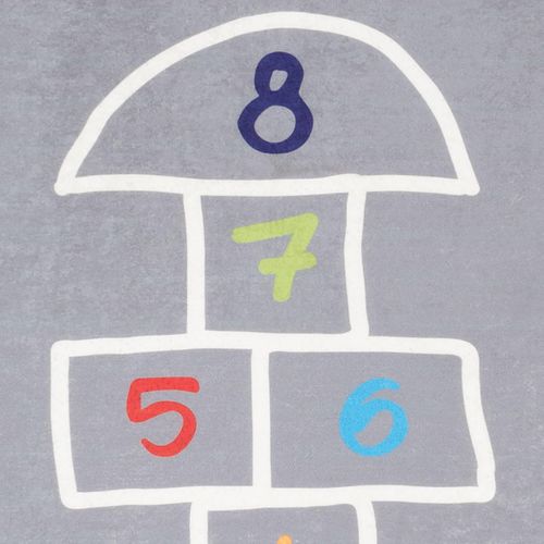 Tapis Enfant 80x150 Lavable 30° Impnum 22 Gris Et Blanc