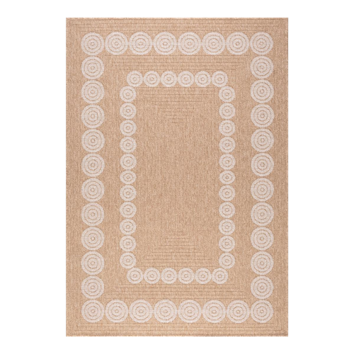 Tapis Extérieur 60x180 Tissé Kilim Beige Et Blanc Jute Art 8