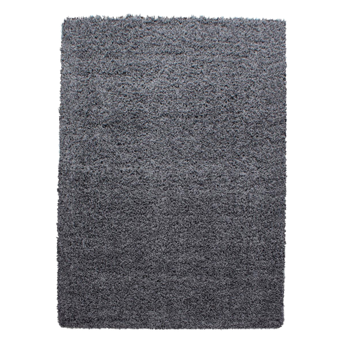 Tapis Poils Longs Shaggy 120x170 Rectangle Tissé Gris Motif Uni Uni L