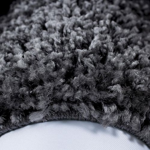 Tapis Poils Longs Shaggy 120x170 Rectangle Tissé Gris Clair Et Gris Foncé