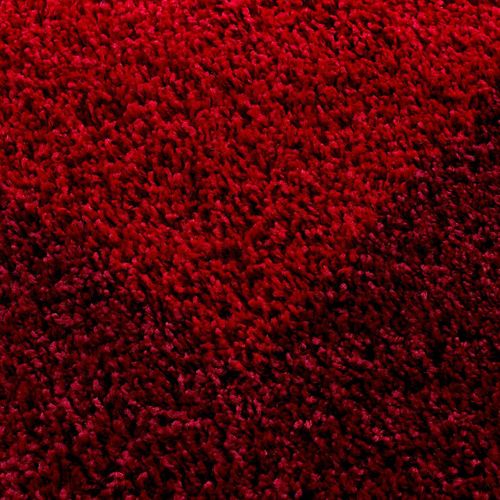 Tapis Poils Longs Shaggy 120x170 Rectangle Tissé Rouge Clair Et Rouge Foncé