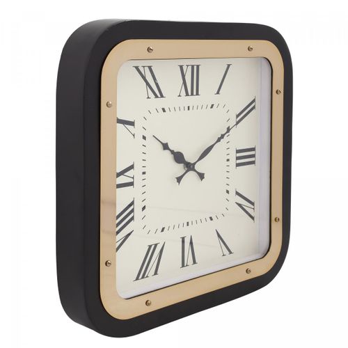 Horloge Fait à La Main En Fer G-clock 5x40x40 Or Et Noir