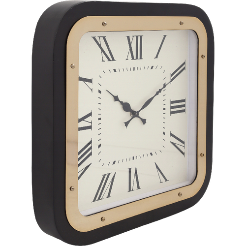 Horloge Fait à La Main En Fer G-clock 5x40x40 Or Et Noir