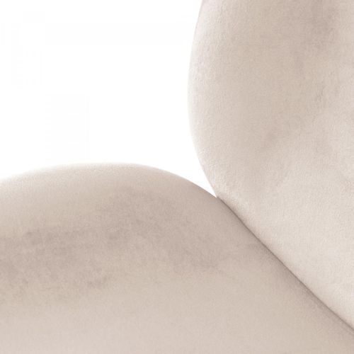 Fauteuil Semi Artisanal Lot De 2 Ara 59x47x90 Beige Et Laiton