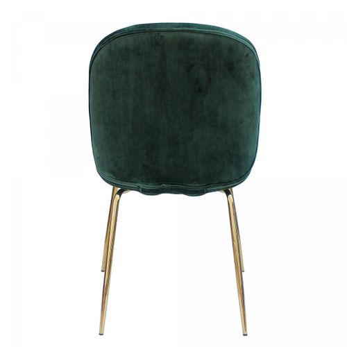Fauteuil Semi Artisanal Lot De 2 Ara 59x47x90 Vert Et Laiton