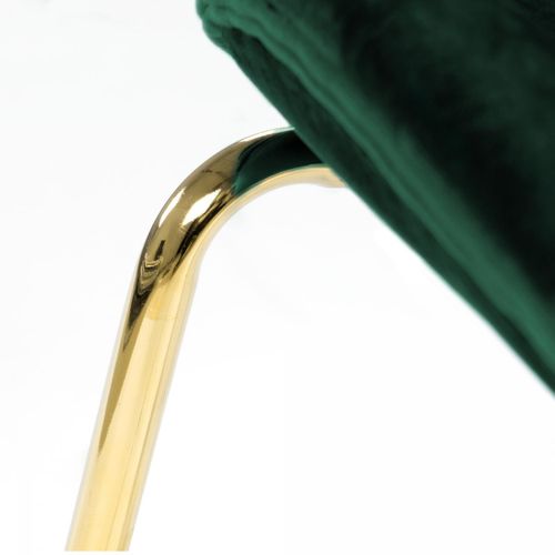 Fauteuil Semi Artisanal Lot De 2 Ara 59x47x90 Vert Et Laiton