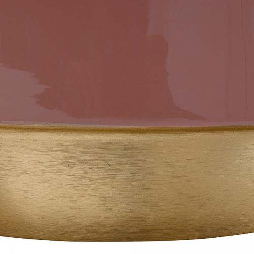 Table Basse Fait Main En Fer Motif Rétro-vintage Ela 52x52 Rose