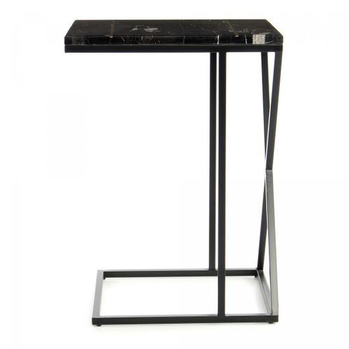Table Basse Semi Artisanal En Marbre Eje 35x45 Noir