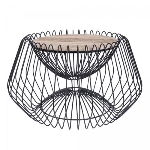 Table Basse Fait Main En Marbre Ese 60x60 Marron Et Noir