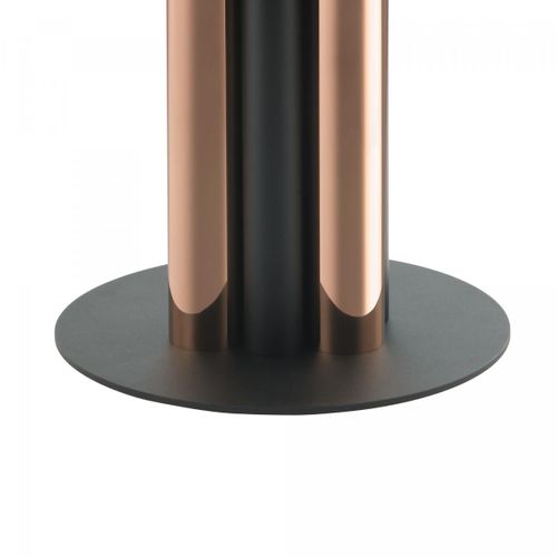 Table Basse Fait Main En Aluminium Ehi 46x46 Rose Doré Et Clair