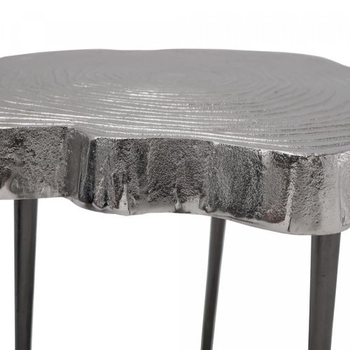 Table Basse Fait Main En Aluminium Esu 44x46 Gris