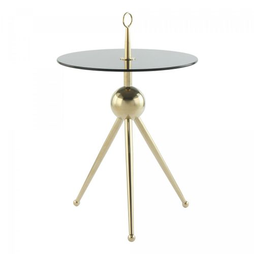 Table Basse Fait Main En Acier Inoxydable Ero 46x46 Crème