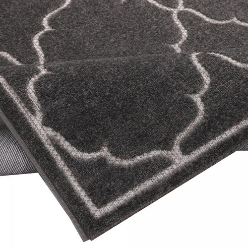 Tapis Extérieur 200x290 Tissé Kilim Gris Kuma
