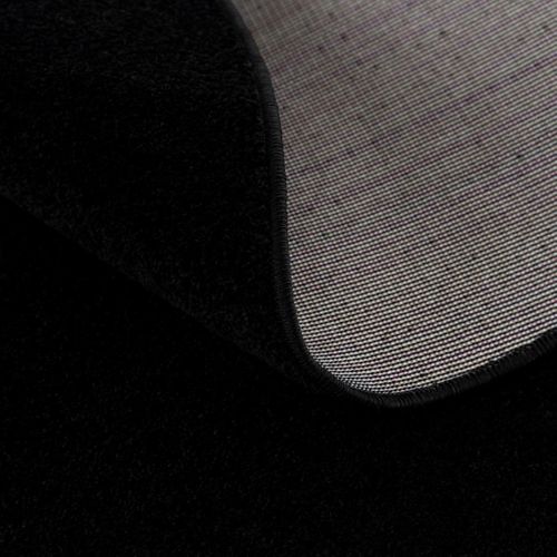 Tapis Open Space 140x200 Tissé Noir Rectangle Motif Uni Nossa