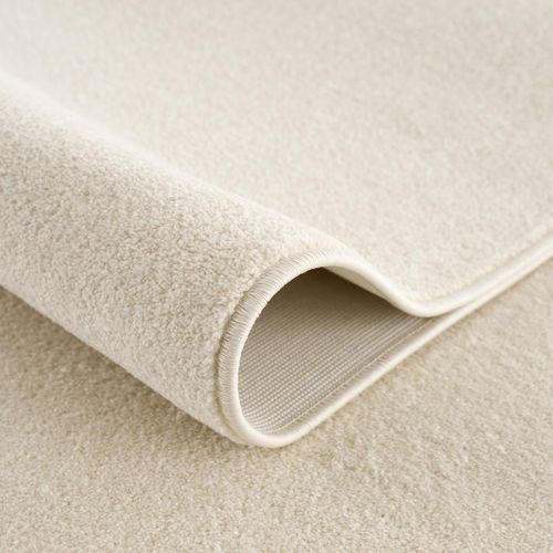 Tapis Chambre 120x170 Tissé Crème Rectangle Motif Uni Nossa