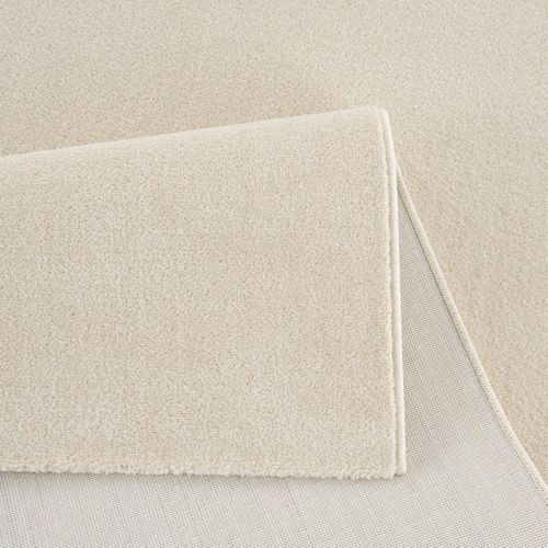 Tapis Chambre 120x170 Tissé Crème Rectangle Motif Uni Nossa