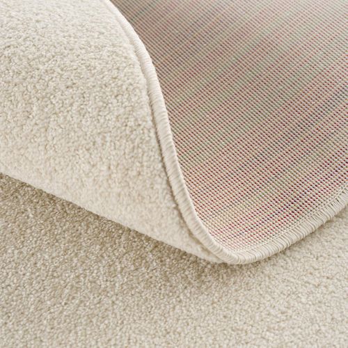 Tapis Chambre 120x170 Tissé Crème Rectangle Motif Uni Nossa