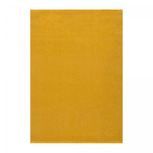 Tapis Salon 160x230 Tissé Jaune Rectangle Motif Uni Nossa