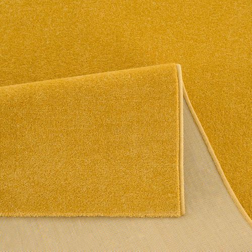 Tapis Salle à Manger 200x290 Tissé Jaune Rectangle Motif Uni Nossa