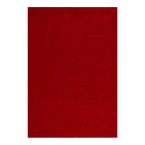 Tapis Salle De Gym Ø200cm Tissé Rouge Rond Motif Uni Nossa