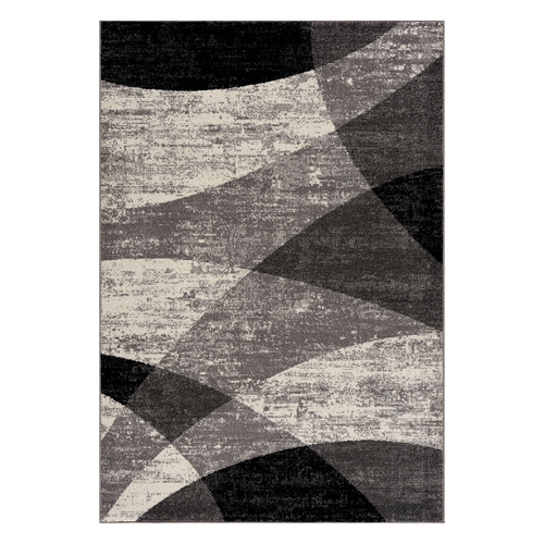 Tapis Chambre 120x170 Tissé Gris Rectangle Motif Géométrique Faldo