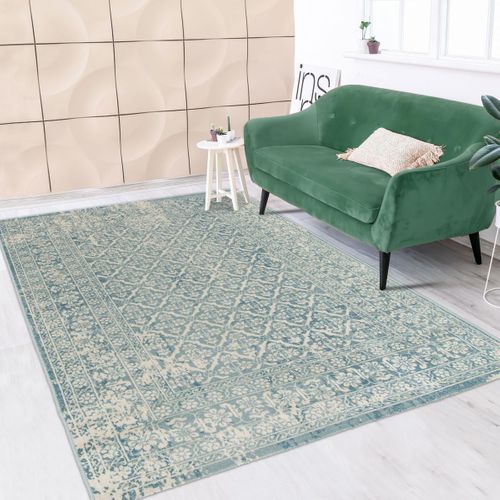 Tapis Salon 140x200 Tissé Noir Rectangle Motif Faux Uni Nitou 3