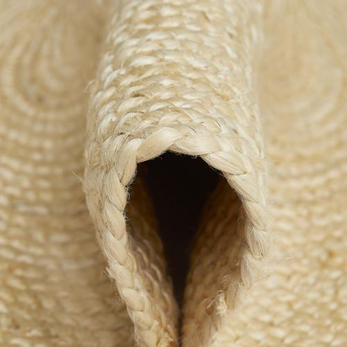 Tapis Jute Ø120cm Rond Tissé Beige Ago