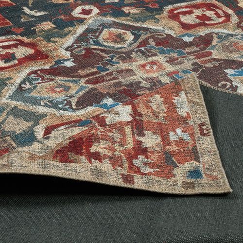 Tapis Orient 160x230 Rectangle Rouge Et Beige Tissé Motif Classique Meda B