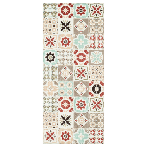 Tapis De Cuisine 80x150 Rouge Et Bleu , Facile D'entretien Lyn11 Caroment B