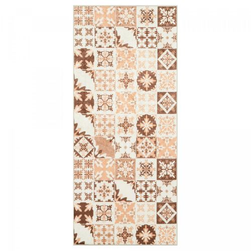 Tapis Couloir 80x300 Orange Motif Carreaux De Ciment Caroment C