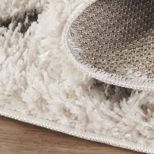 Tapis Berbère Rond Ø200cm Tissé Motif Ethnic Lyn4 Benyle à Crème