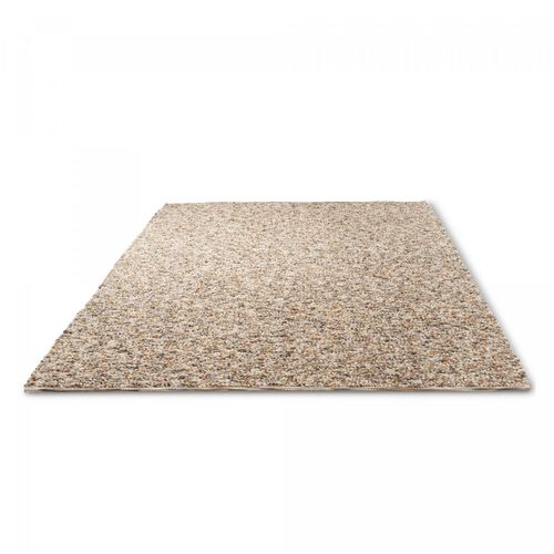 Tapis Salle De Jeux 200x300 Fait Main En Laine Beige Et Gris Motif Simple