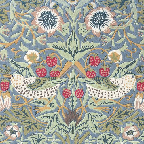 Tapis Chambre 170x240 Fait à La Main En Laine Vert Pastel Motif Floral