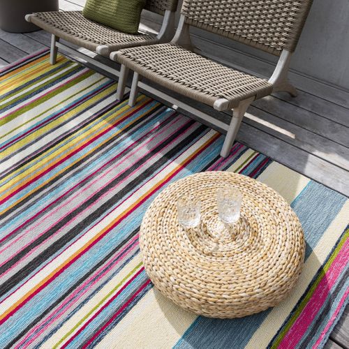 Tapis Extérieur 140x200 Tissé Kilim Multicolore Lavida